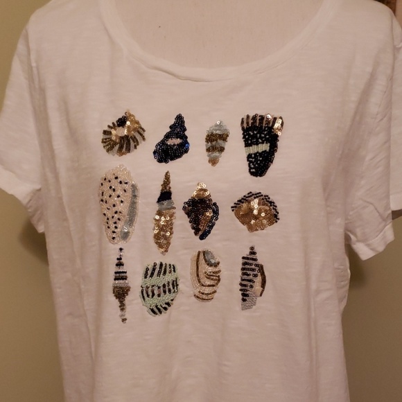 Talbots Seashell Tee - Picture 2 of 6